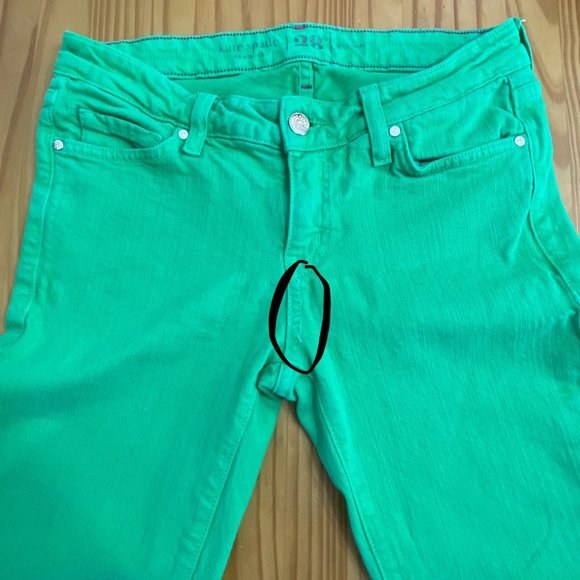 Kate Spade Bright Green Play Hooky Capri Pants Woman's 28 * - Picture 9 of 16
